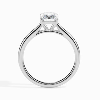 Bague de fiançailles avec un diamant solitaire de 1 ct à taille radiante F-VS cultivé en laboratoire 