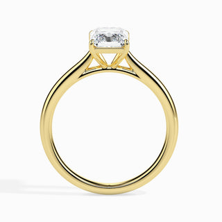 Bague de fiançailles avec un diamant solitaire de 1 ct à taille radiante F-VS cultivé en laboratoire 