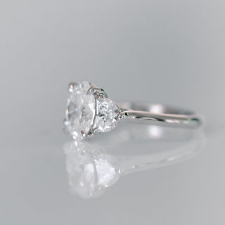 2.25CT Oval Cut Moissanite Half Moon Diamond Engagement Ring - ELITE CARAT