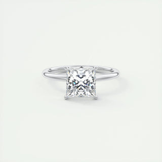 2.08CT Princess Cut Solitaire Diamond Moissanite Engagement Ring