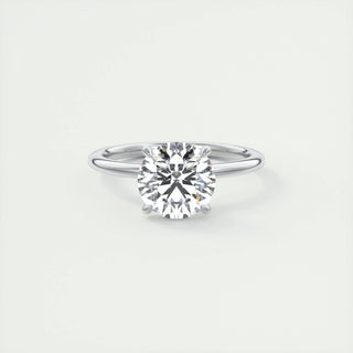 2.0CT Round Cut Diamond Solitaire Moissanite Engagement Ring