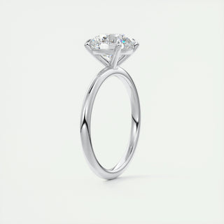 2.0CT Round Cut Diamond Solitaire Moissanite Engagement Ring