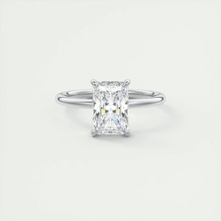 2.10CT Radiant Cut Solitaire Moissanite Diamond Engagement Ring