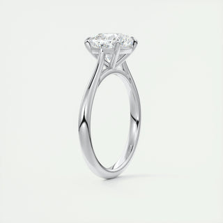 2.15CT Cushion Cut Solitaire Moissanite Diamond Engagement Ring