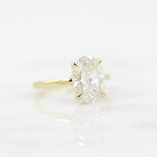 Bague de fiançailles avec diamant solitaire en moissanite à taille ovale de 2,40 ct