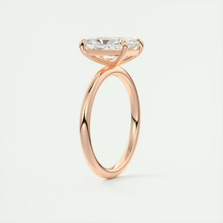 Anillo de compromiso con solitario de diamantes Radiant F-VS1 de 2 ct