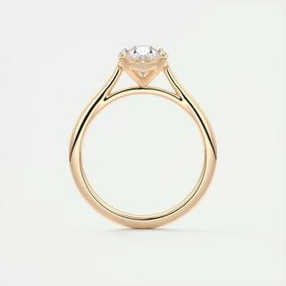 Anillo de compromiso solitario con diamante ovalado F-VS1 de 1,0 CT-3,0 CT