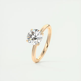 1.35 CT Round Shaped Moissanite Solitaire Engagement Ring