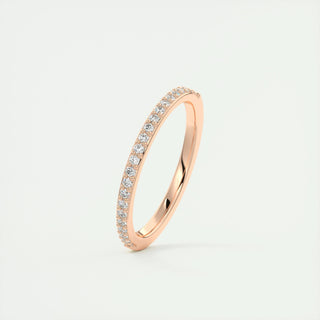 0.18 TCW Round CVD Diamond Half Eternity Wedding Band