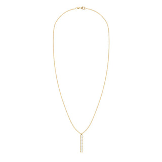 Collier avec pierre de naissance d'avril en diamant moissanite baguette de 0,25 ct pour elle