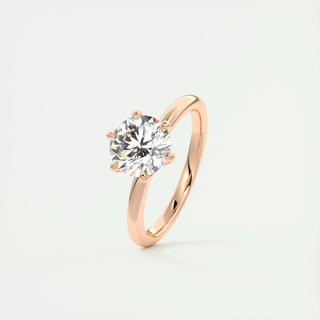 1.50 CT-3.50 CT Round F- VS1 Diamond Solitaire Engagement Ring