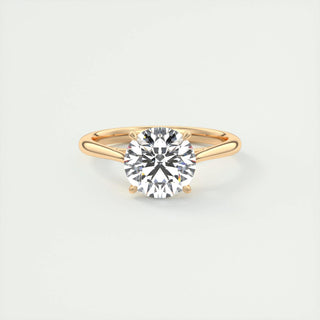 2ct Round F- VS1 Diamond Solitaire Engagement Ring