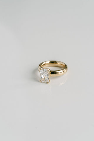 Bague de fiançailles avec diamant solitaire CVD radiant de 1,0 à 3,0 ct