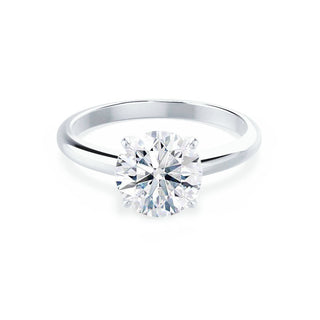 Bague de fiançailles solitaire en moissanite de forme ronde de 1,20 ct