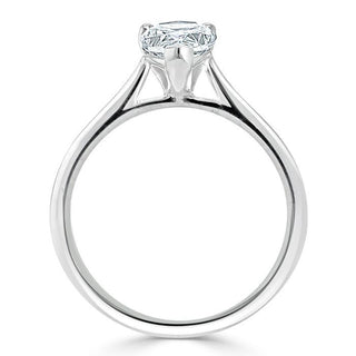 0.75 CT Pear Shaped Moissanite Solitaire Engagement Ring