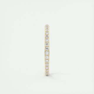 0.74 TCW Round CVD Diamond Full Eternity Wedding Band