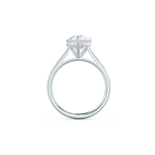 4.0ct Pear Cut Moissanite Diamond Cathedral Solitare Engagement Ring - ELITE CARAT