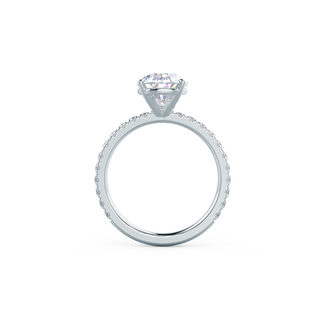 Bague de fiançailles en forme de poire avec halo caché en moissanite et diamants pavés de 2,25 ct