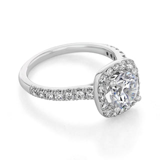 Bague de fiançailles avec diamants ronds en moissanite de 1,20 ct pour elle