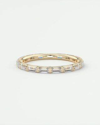 Alliance de mariage avec barre de diamants CVD Baguette 1,02 TCW