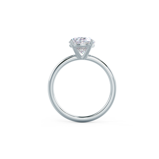 Bague de fiançailles solitaire en diamant moissanite ovale à quatre griffes de 2,0 ct pour femme