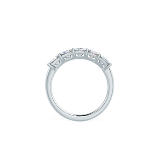 Emerald Cut Five Stone Moissanite Wedding Band