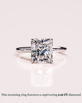 1.43 - 3.43 CT Radiant CVD Diamond Solitaire Engagement Ring