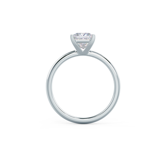 Anillo de compromiso solitario de diamante moissanita princesa de 1,75 ct para mujer en oro macizo 