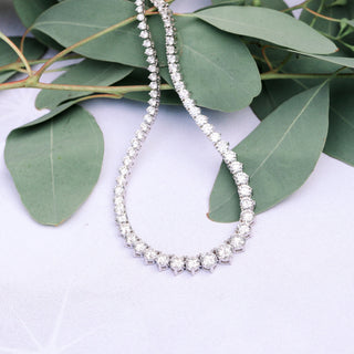 Superbe collier ras du cou rond en moissanite Rivera en or massif