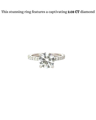 1.03 - 3.03 CT Round CVD Diamond Pave Setting Engagement Ring