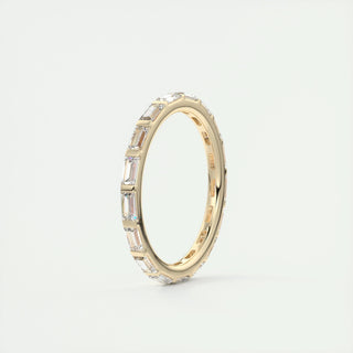 Alliance de mariage avec barre de diamants CVD Baguette 1,02 TCW