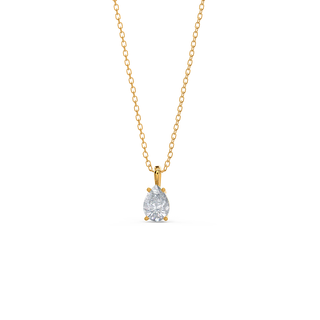 Collier à superposer avec diamants et moissanite solitaire taille poire