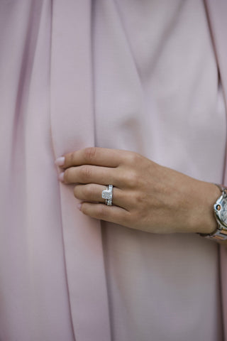 Bague de fiançailles solitaire en diamant avec coussin allongé en moissanite de 3,62 ct