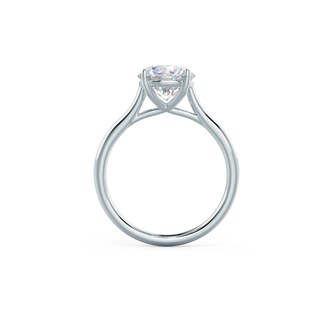 Bague de fiançailles avec solitaire en diamant et moissanite de 2,75 ct serti cathédrale rond