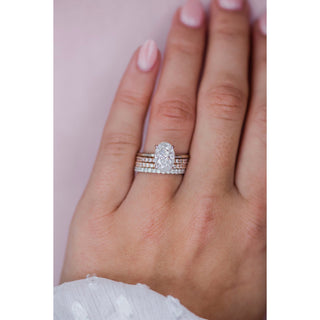 Bague de fiançailles avec solitaire ovale en moissanite de 2,70 ct