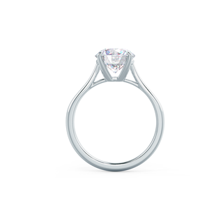 2.0ct Round Cut Moissanite Diamond Cathedral Solitare Engagement Ring - ELITE CARAT