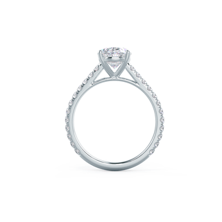 2.50CT Oval Cut Moissanite Trellis Pave Diamond Engagement Ring - ELITE CARAT