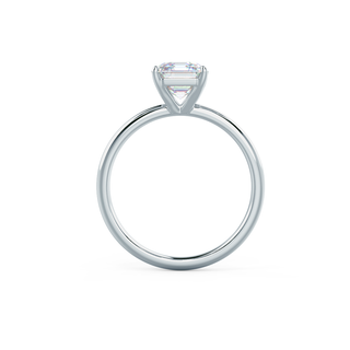 Bague de fiançailles solitaire en or massif 14 carats avec diamant moissanite Asscher de 2,0 ct pour femme