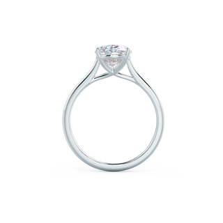 Bague de fiançailles solitaire en diamant moissanite ovale à quatre griffes de 2,50 ct pour femme