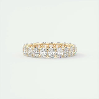 3.15 TCW Oval CVD Diamond Full Eternity Wedding Band