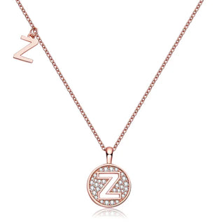 Collier avec diamants et moissanite en forme de lettre « Z » pour femme