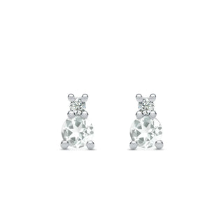 0.80CT Round Diamond April Birthstone Studs Earrings