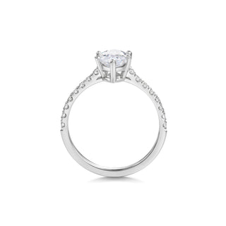 Bague de fiançailles pavée de diamants de laboratoire taille marquise de 2 ct 