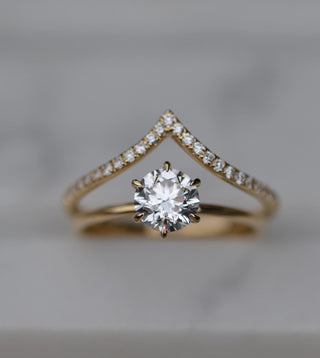 1.02-3.0 CT Round Solitaire CVD Diamond Engagement Ring