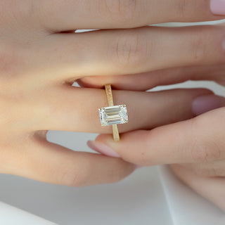 1.50 - 3.50 CT Emerald Cut CVD Diamond vintage Engagement Ring