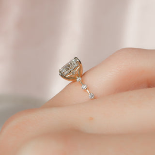 1.0 -3.0 Shape Princess Dainty Engagement Ring