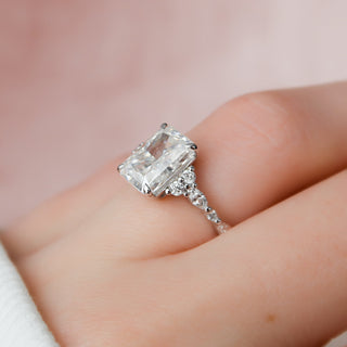 2.0 - 4.0  CT Radiant Cut CVD Diamond Cluster Engagement Ring