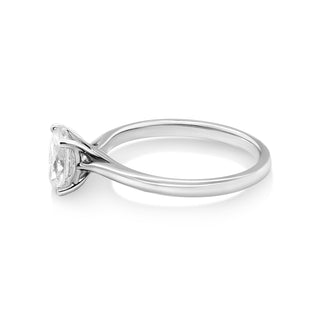 Bague de fiançailles solitaire en diamant ovale CVD de 1,22 à 3,50 ct