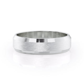 Classic Brushed Finish Wedding Band For Men