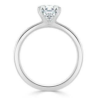 Bague de fiançailles solitaire en moissanite de forme ronde de 0,75 ct